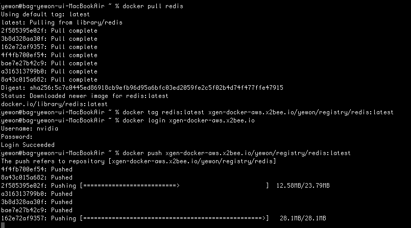 Docker Push 결과