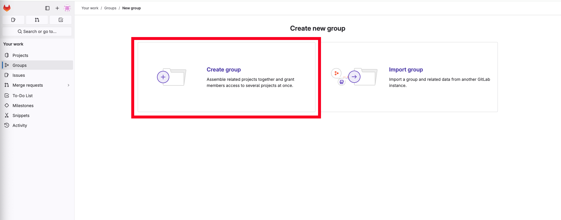 GitLab Group 생성